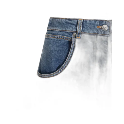 Logo Embroidered Wide-Leg Jeans