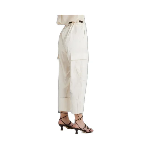 Metallic Effect Cargo Pants