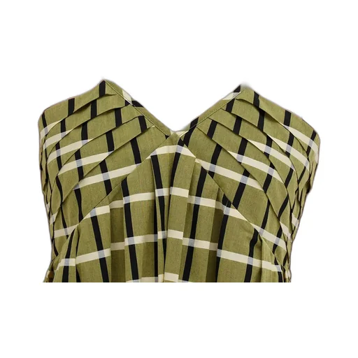 Checked Spaghetti Strap Maxi Dress