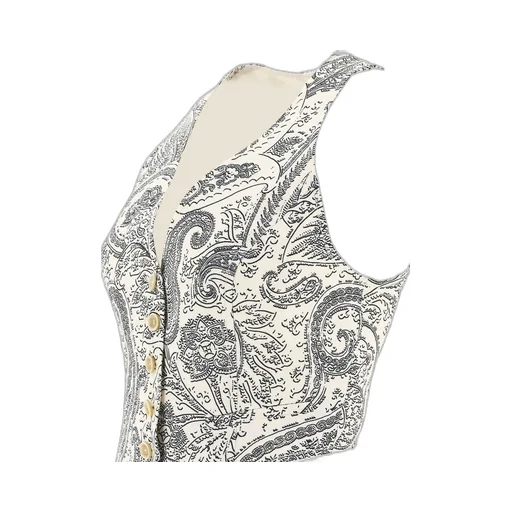 V-Neck Paisley Waistcoat