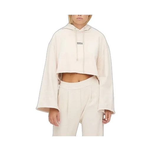 Logo Printed Cropped Hoodie