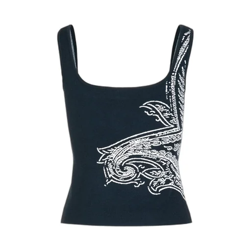 Paisley-Print Sleeveless Top
