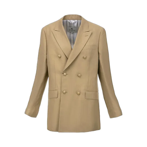 Double-Breasted Long-Sleeved Blazer