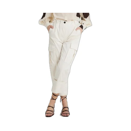 Metallic Effect Cargo Pants