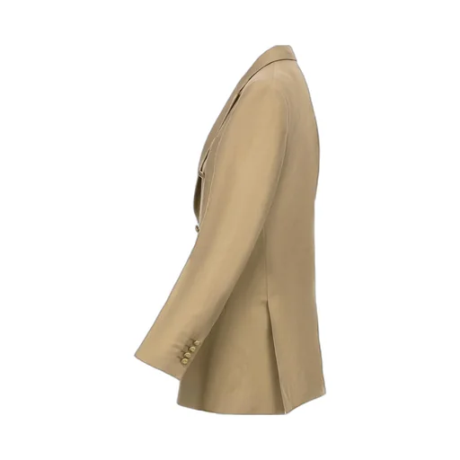 Double-Breasted Long-Sleeved Blazer