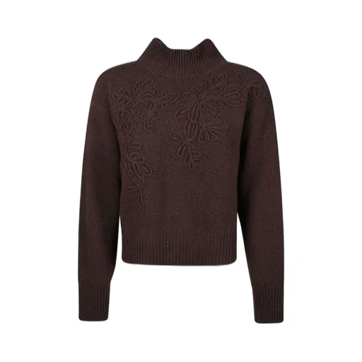 Embroidered Turtleneck Sweater