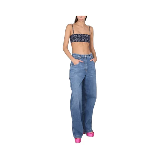 Patterned-Jacquard Spaghetti Strap Top