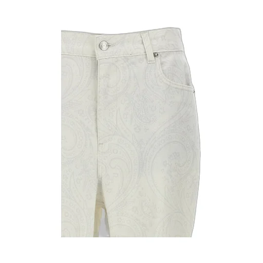 Paisley Printed Cropped Jeans