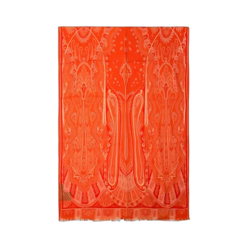 Graphic Printed Frayed Scarf