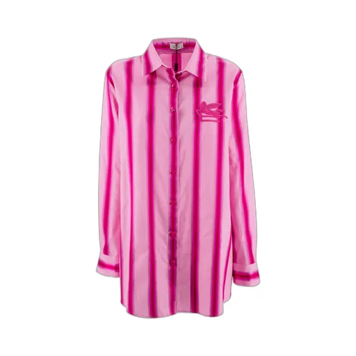 Logo Embroidered Striped Buttoned Shirt