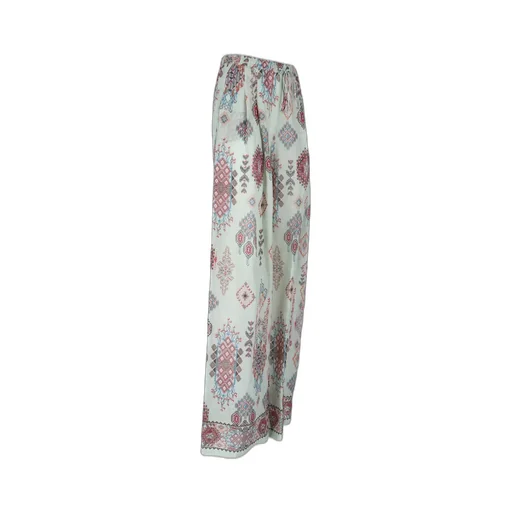 Printed Wide Leg Trousers