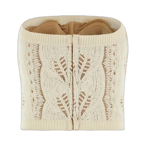 Off-The Shoulder Knitted Tricot Top