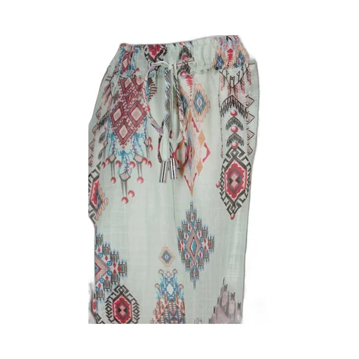 Printed Wide Leg Trousers