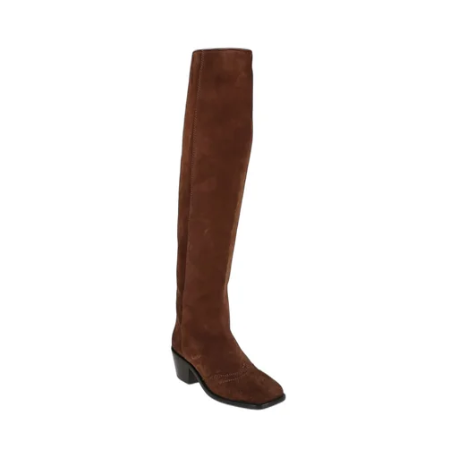 Brogue Detailed Stretch Boots