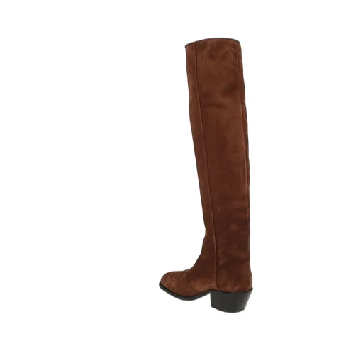 Brogue Detailed Stretch Boots