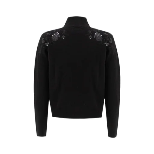 Floral Sequined Turtleneck Jumper