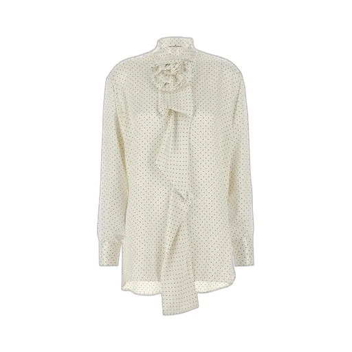 Polka Dot Printed Long-Sleeved Shirt