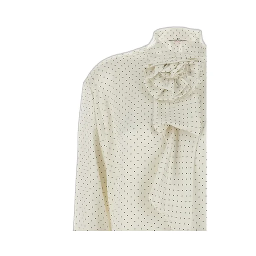 Polka Dot Printed Long-Sleeved Shirt