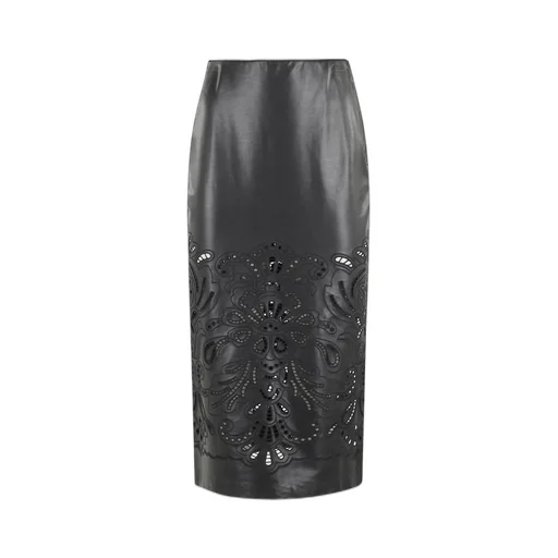 Laser-Cut Midi Skirt