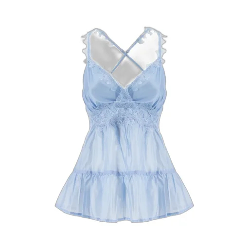 Lace-Detailed Voile Top