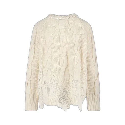 Braided Lace-Panel Jumper