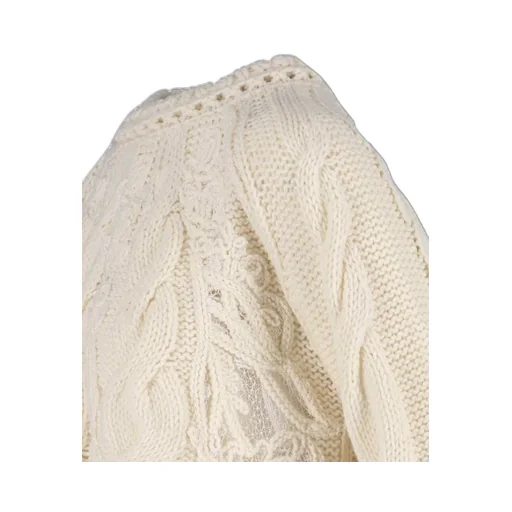Braided Lace-Panel Jumper
