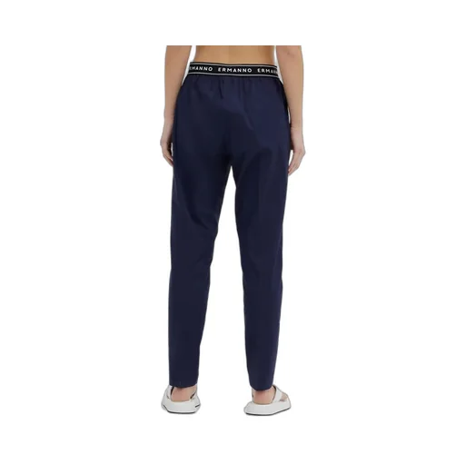 Logo Waistband Straight-Leg Pants