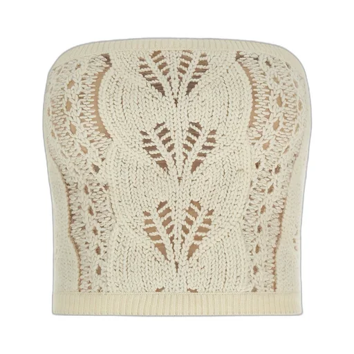 Off-The Shoulder Knitted Tricot Top