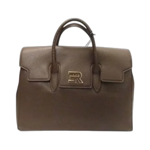 Logo Detailed Foldover-Top Tote Bag