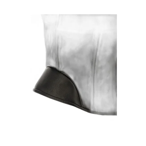 Peplos Square-Neck Leather Top