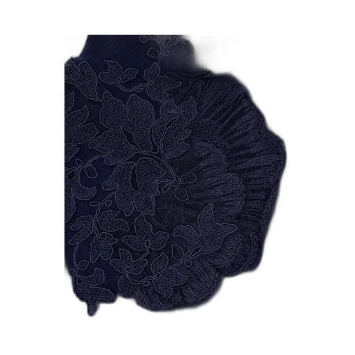 Floral-Lace High-Neck Jumper