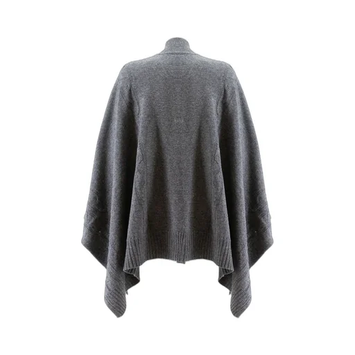 Floral-Lace Knitted Poncho
