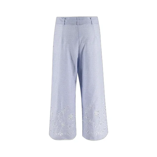 Lace-Detail Wide-Leg Pants
