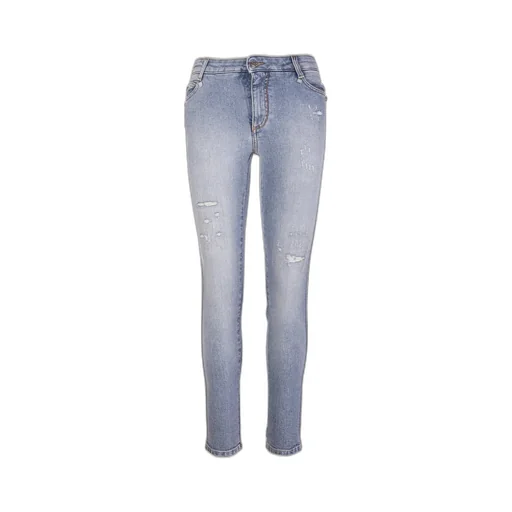 Mid-Rise Straight-Leg Distressed Jeans