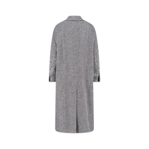 Single Breasted Tailored Herringbone Coat