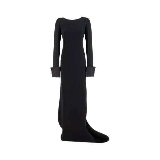 Satin Cuff Long Dress