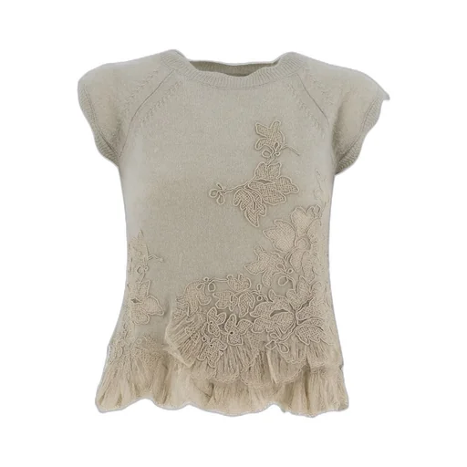 Laced Knitted Top