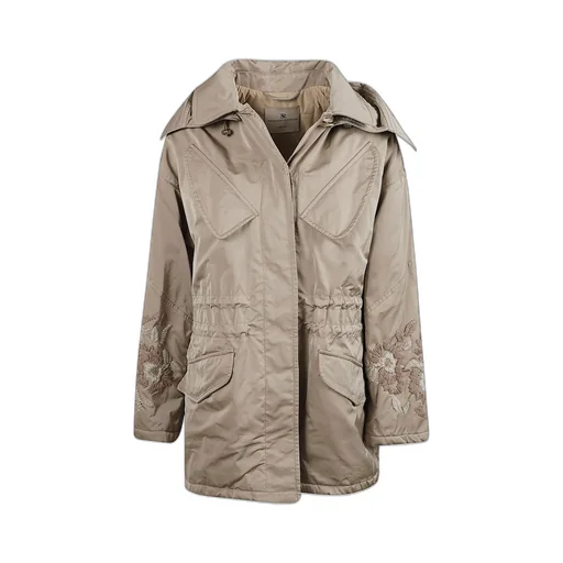 Embroidered Hooded Parka