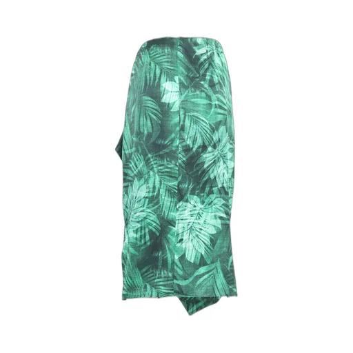 Draped Leaf Printed Skirt