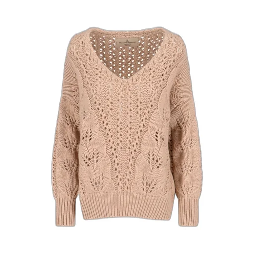 V-Neck Open-Knit Jumper