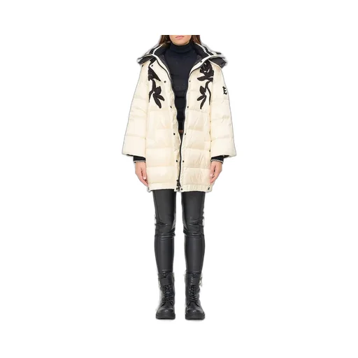 Floral Embroidered Hooded Coat