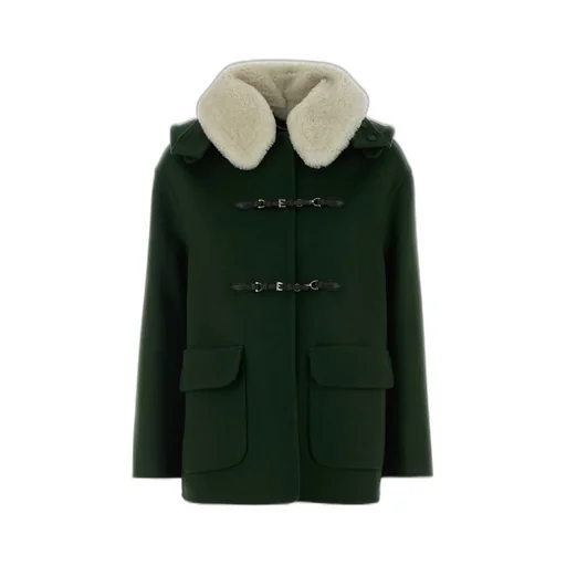 Toggle Fastened Hooded Coat