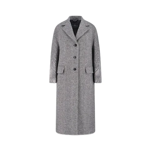 Single Breasted Tailored Herringbone Coat