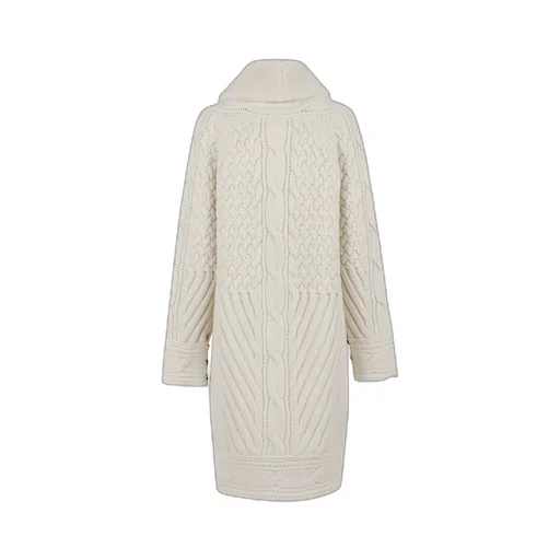 Cable-Knit Shearling Coat