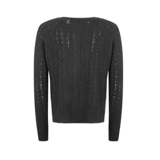 Lace-Trim Cable Knitwear