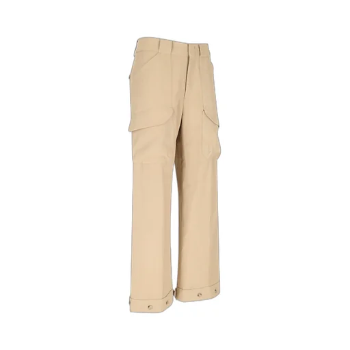 Straight-Leg High Waist Cargo Trousers