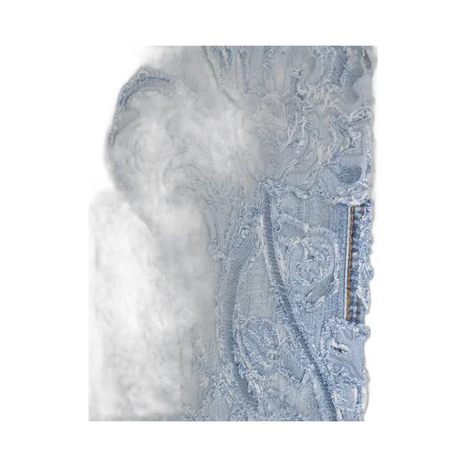 Denim Lace Applied Palazzo Jeans