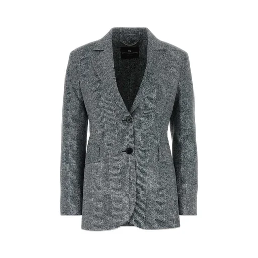 Herringbone Single Breasted Blazer