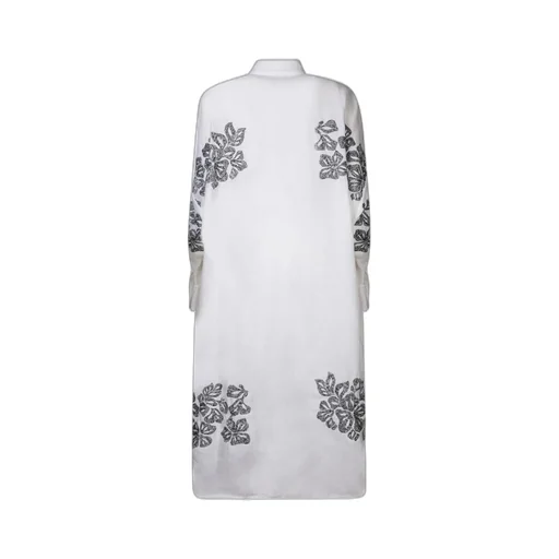 Long Sleeve Embroidered Shirt Dress