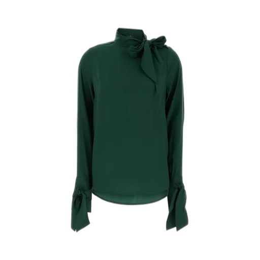 Tie-Neck Long-Sleeved Blouse